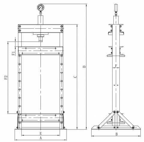 Presa pneumatica de atelier Bernardo PWK 10 T [2]