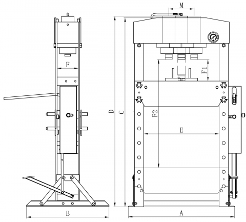 Presa pneumatica de atelier Bernardo PWK 45 F [1]