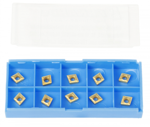 Seturi de unelte pentru strungarie - Set placute aschietoare HM reversibile (10 buc.) pentru cutite de strunjire 8 / 10 / 12 mm