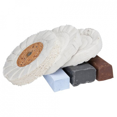 Set de lustruit - Set 6 piese pentru polizare aluminiu 250 x 25 x 20 mm
