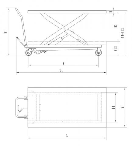 Masa cu lift mobila hidraulica Bernardo TG 1000 [1]