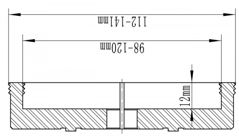Falci late, striate interior/exterior, pentru mandrina F Chuck M 115 [1]