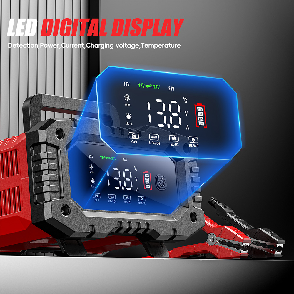 Display LCD Inteligent FOXSUR Afisaj Tensiune Curent Temperatura