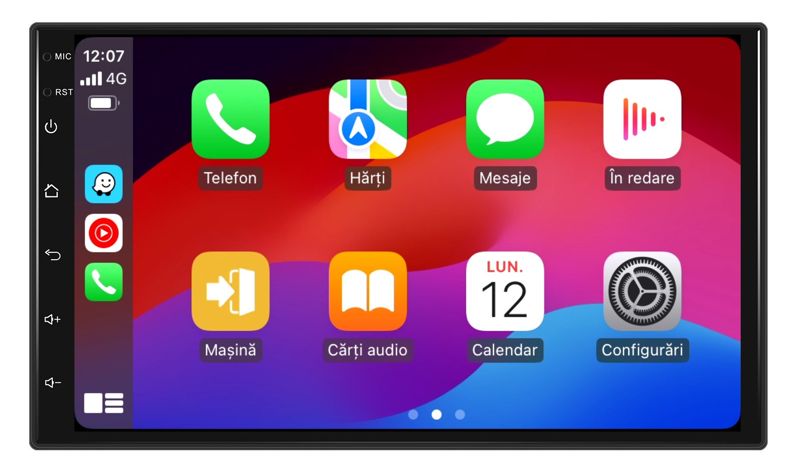 Navigatie 2DIN universala cu Wireless CarPlay si Android Auto