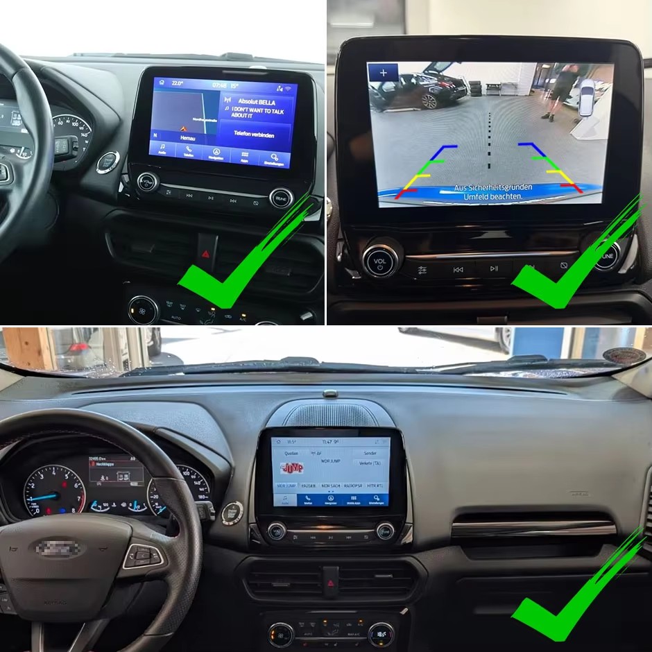 Afisare camera marsarier Ford Transit SYNC 3 cu linii ghidaj