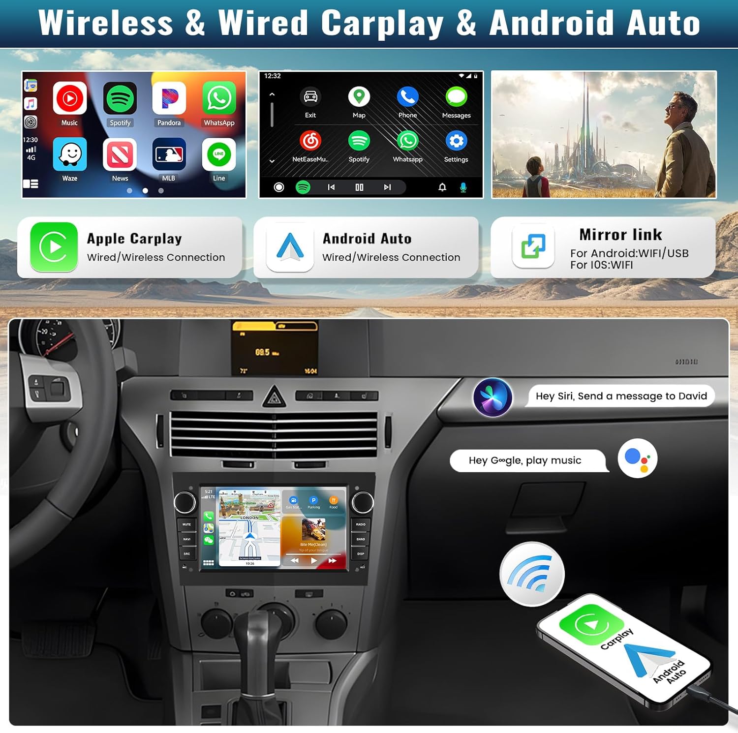 CarPlay si Android Auto Opel