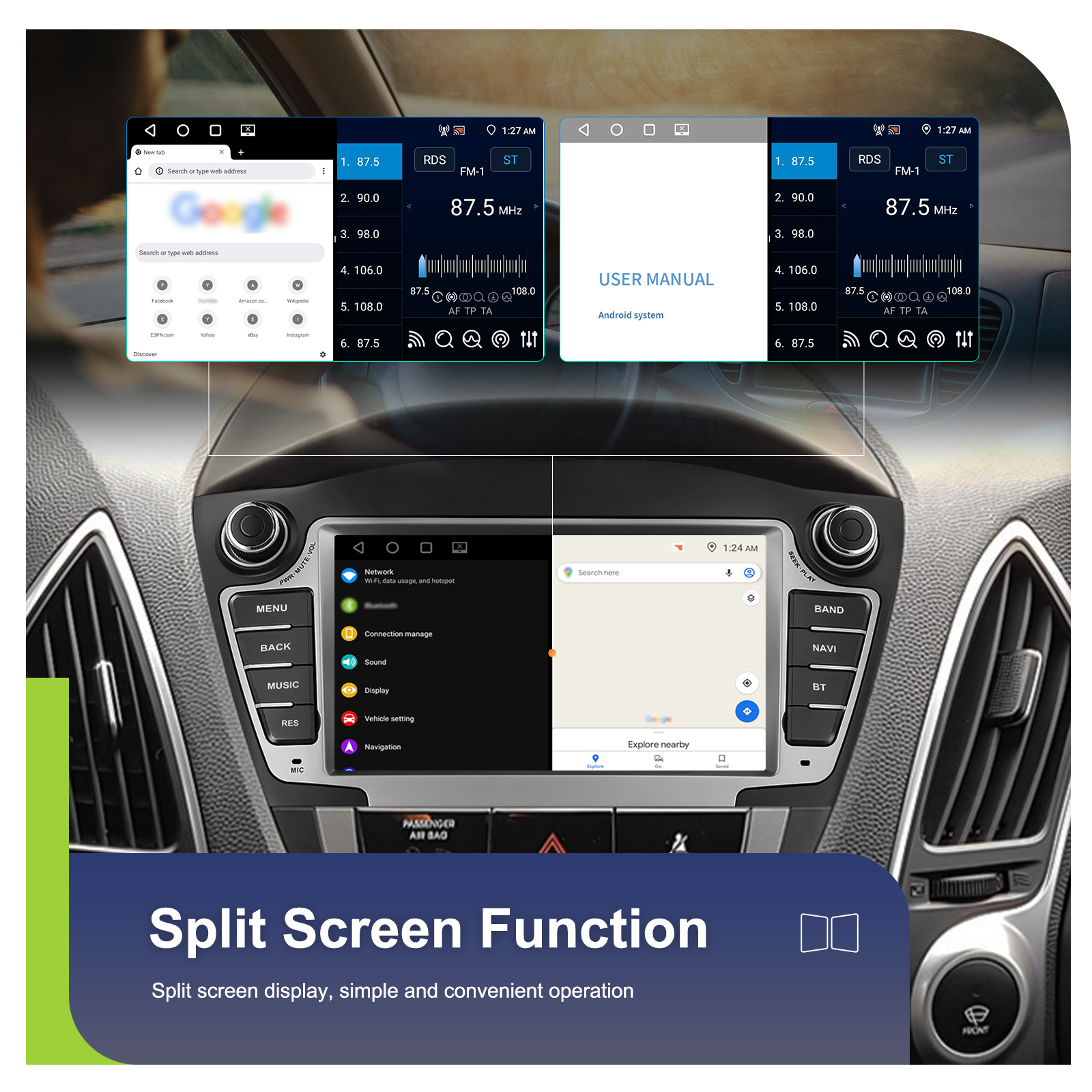Split Screen Navigatie Hyundai