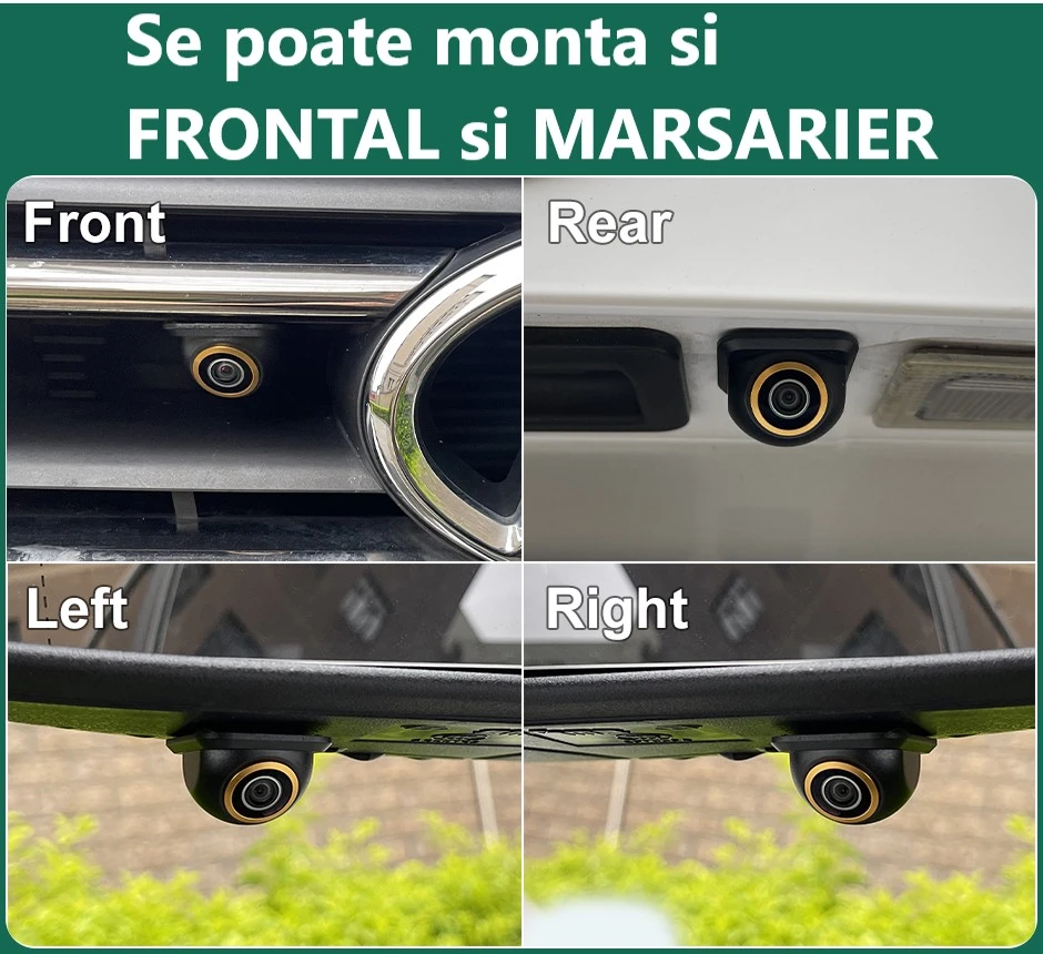 Cameră auto universală pentru montaj frontal sau marșarier