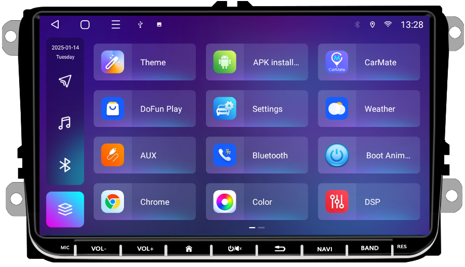 Meniu aplicații navigație Android ecartech