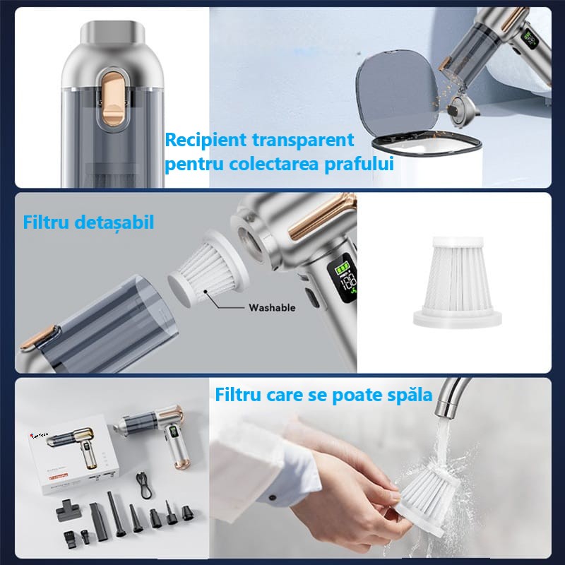 Golire usoara si filtru lavabil aspirator