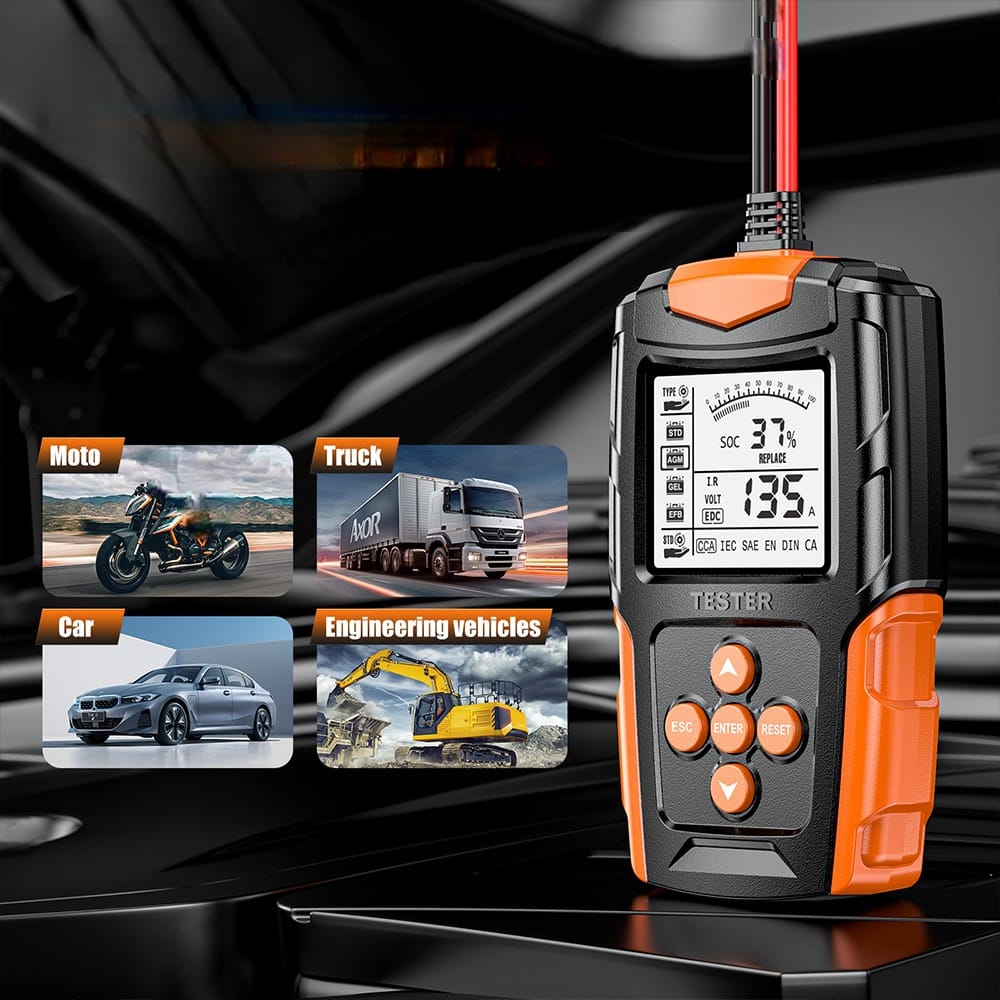 Conectare cleme tester baterie siguranta polaritate