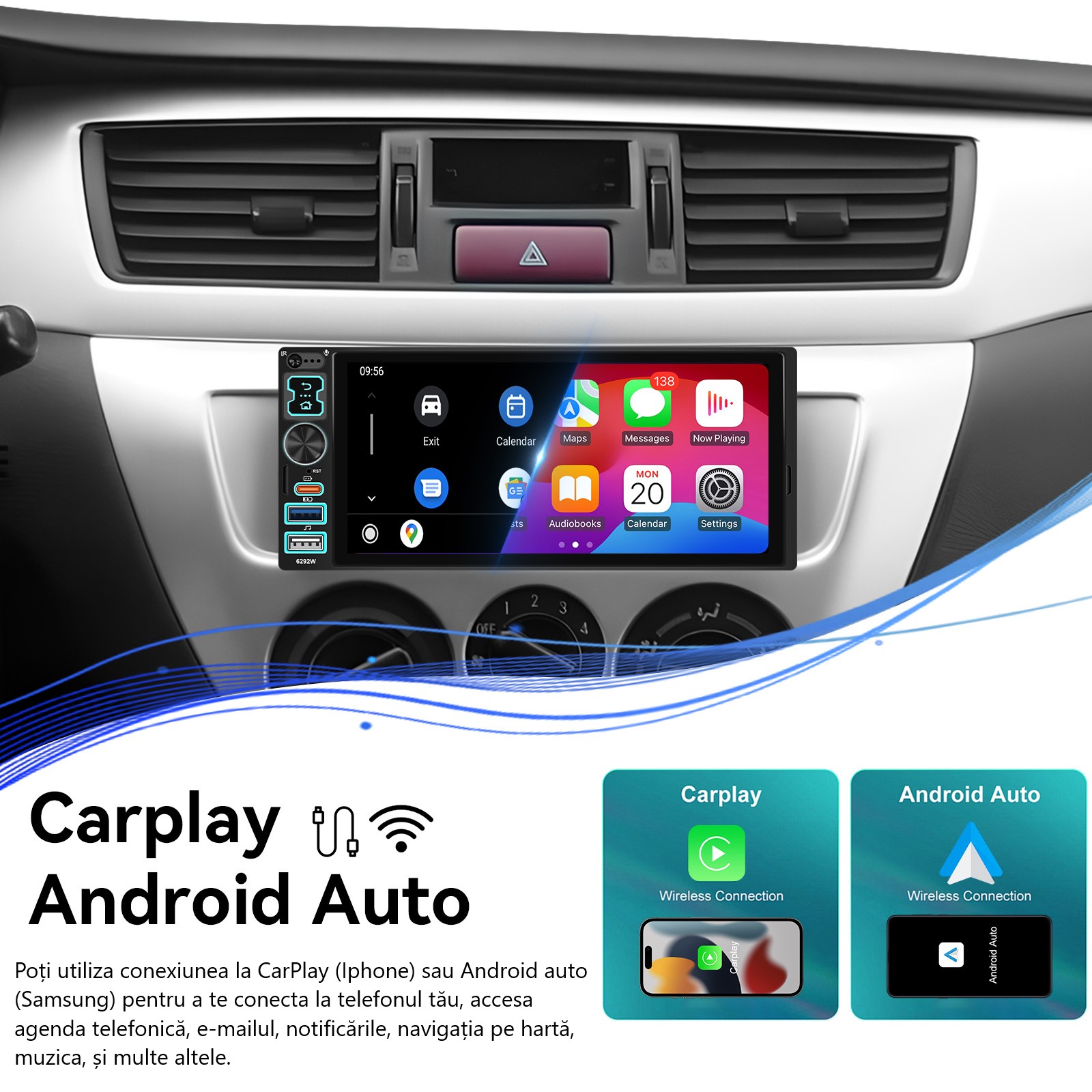 CarPlay și Android Auto Wireless
