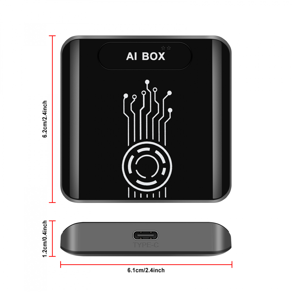 Adaptor AI BOX CarPlay & Android Auto, cu Android, 4GB RAM + 64GB ROM. Transformă conexiunea USB în conexiune wireless. Instalare rapidă, Plug & Play. [2]