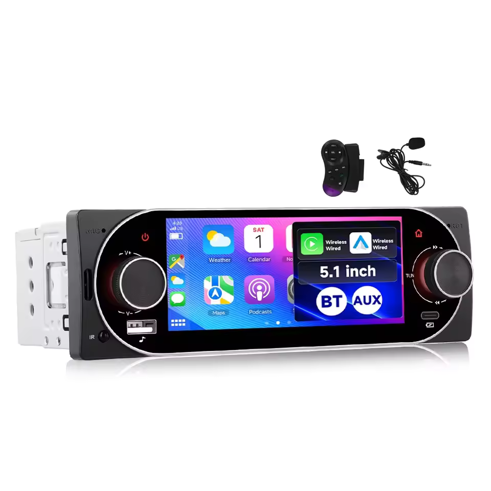 MP5 Player Auto Universal 1DIN cu Apple CarPlay, Android Auto și ecran tactil INCELL 5.1 inch [5]