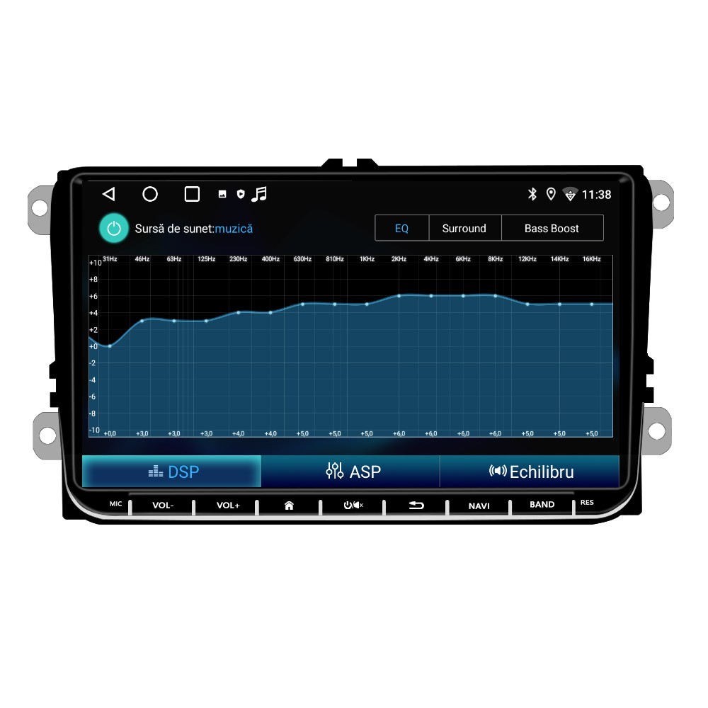Navigație Auto 2+32GB, Android 13 cu CarPlay & Android Auto Wireless – 9 inch HD, DSP, GPS, Bluetooth – Compatibil VW, Skoda, Seat [6]