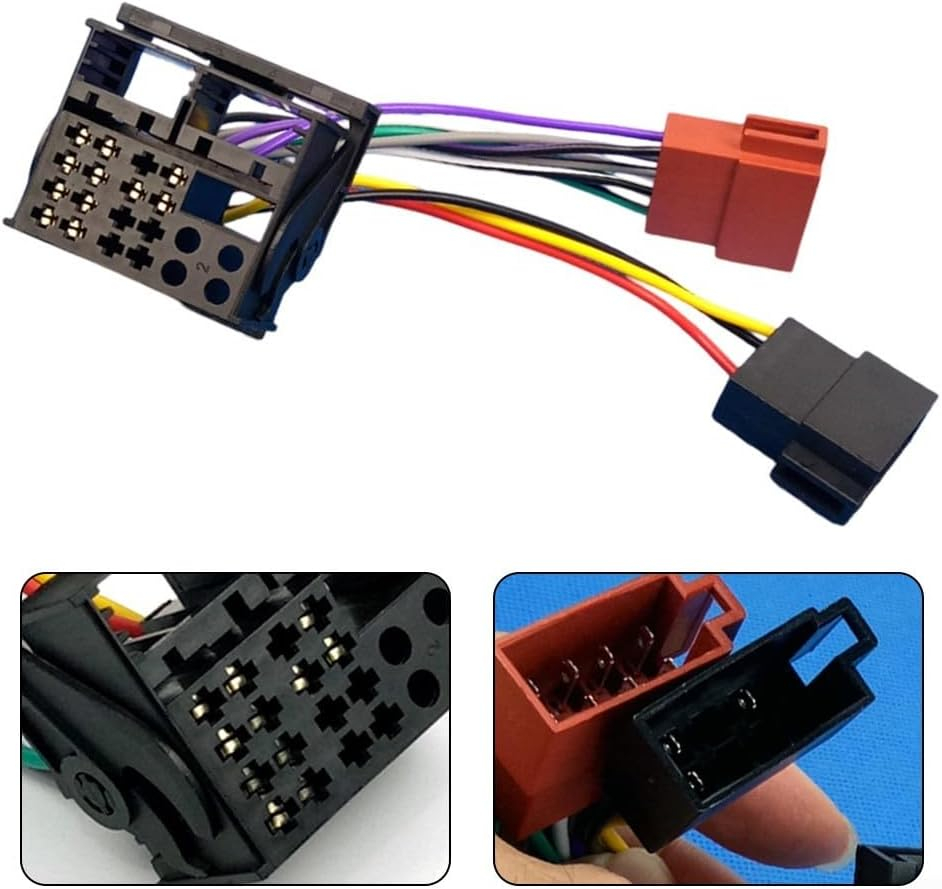 Mufa Adaptor Radio navigatie Auto ISO la QuadLock, Instalare Plug & Play pentru Volkswagen, Ford, BMW și Opel [2]