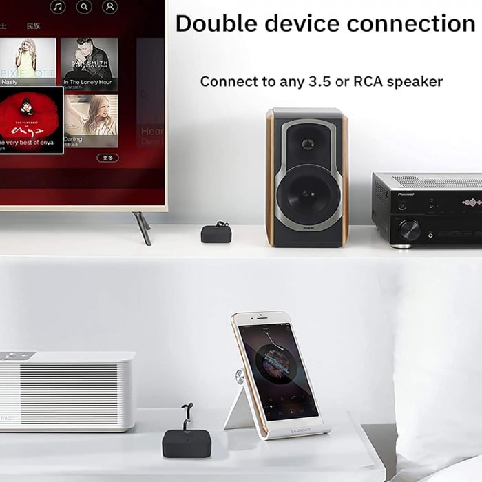 Adaptor Bluetooth MinTech BT200, transmitator si receptor, NFC, A2DP, RCA, AUX, 3.5MM Jack [5]