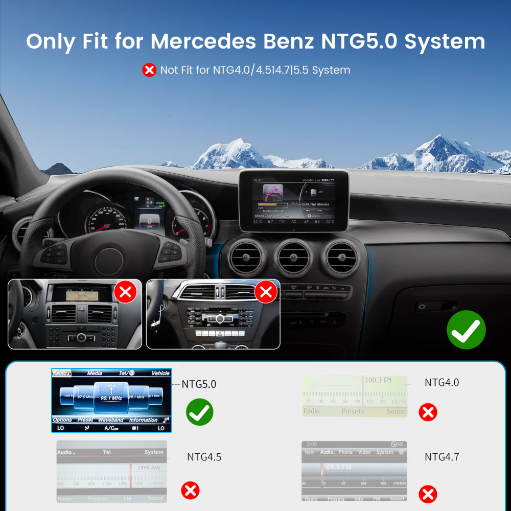Interfață CarPlay & Android Auto Wireless pentru Mercedes-Benz (2015-2019) [2]