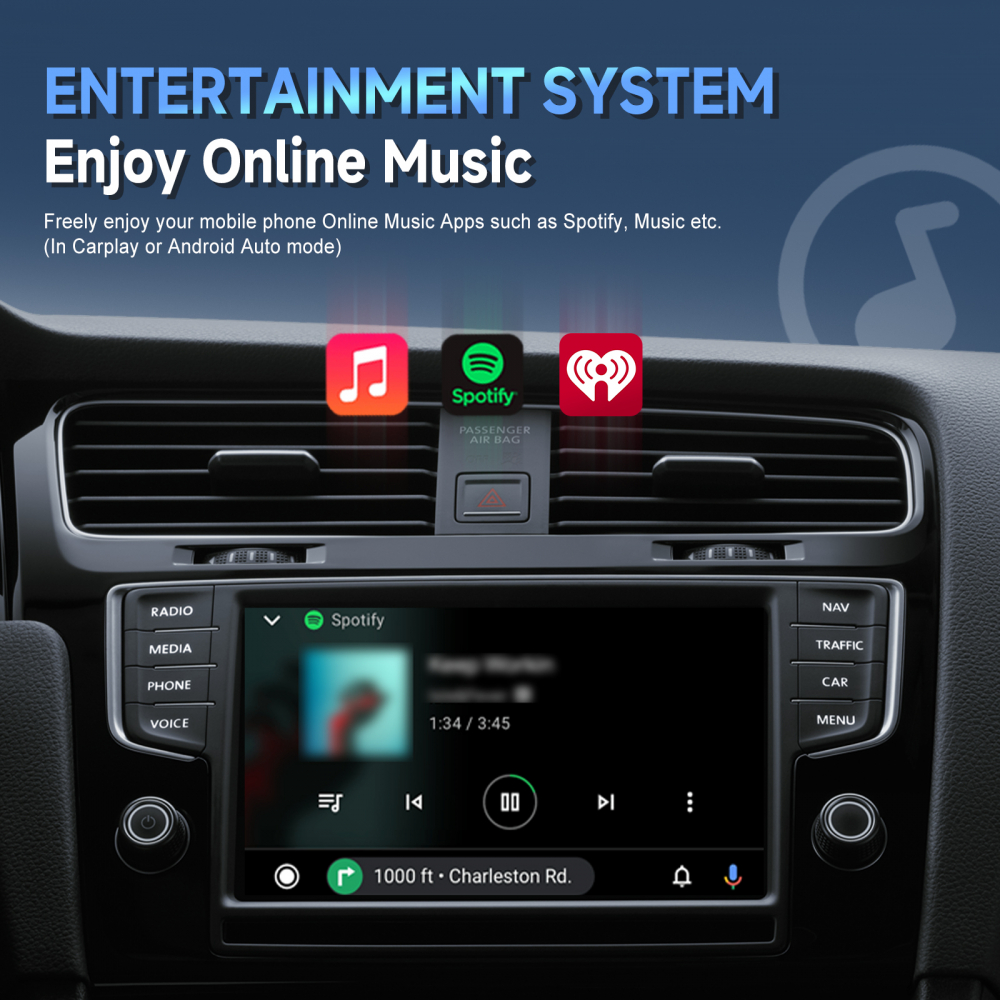 Adaptor universal, AI Box Android 12.0 cu Wireless CarPlay și Android Auto, 2GB RAM+16GB ROM, Wi-Fi Dual-Band, Suport TF Card și AirPlay [15]