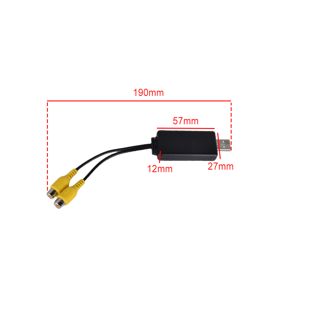 Adaptor USB video RCA cu 2 ieșiri – pentru conectarea ecranelor tetiere sau monitoare externe la navigații Android [4]