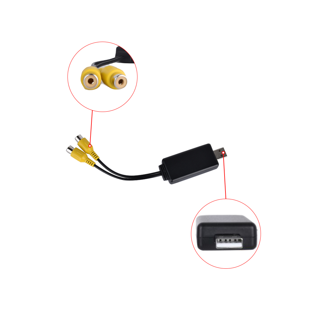 Adaptor USB video RCA cu 2 ieșiri – pentru conectarea ecranelor tetiere sau monitoare externe la navigații Android [5]