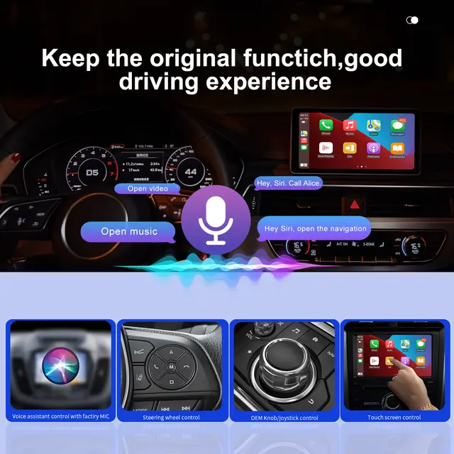 Adaptor Wireless CarPlay pentru Mașină - Transformă CarPlay cu Fir în Wireless | Compatibil cu Peste 600 Modele Auto | Conexiune Rapidă și Stabilă 5GHz WiFi" [3]