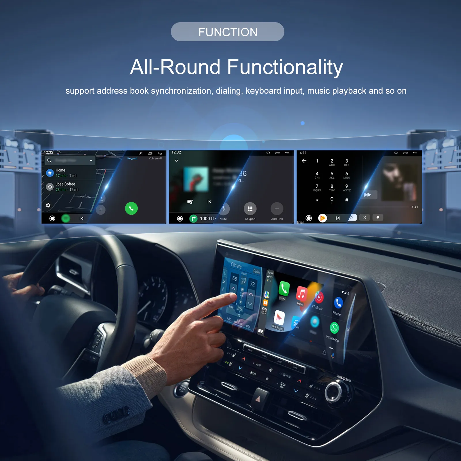 Adaptor Wireless CarPlay si Android Auto pentru Mașină - Transformă CarPlay si Android Auto cu Fir în Wireless | Compatibil cu Peste 600 Modele Auto | Conexiune Rapidă și Stabilă 5GHz WiFi [7]
