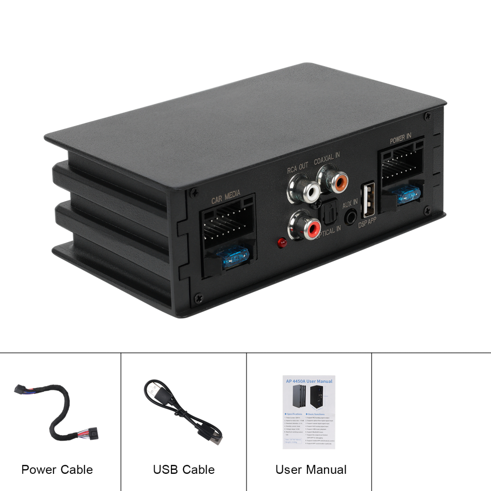 Amplificator Auto DSP 4 Canale 4x50W cu Bluetooth, Intrări Digitale și Control prin Aplicație [7]