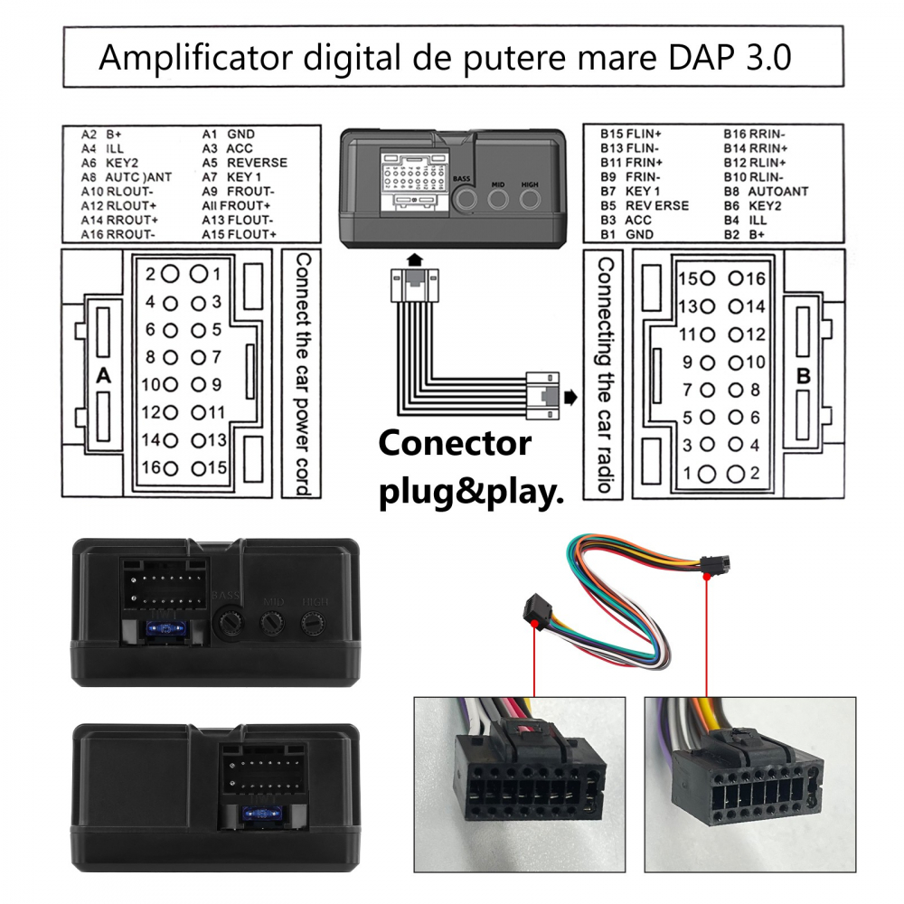 Amplificator digital auto DAP 3.0 compatibil cu navigații Android [2]