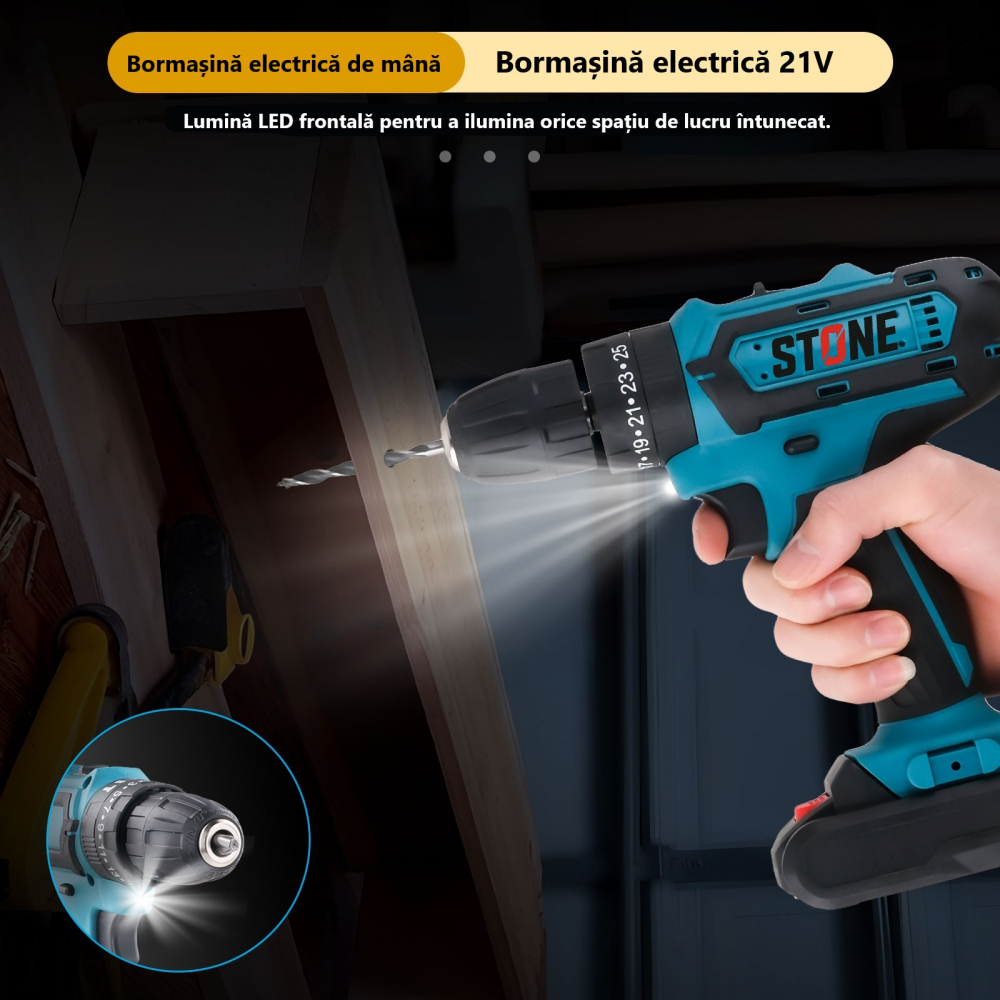 bormasina cu acumulator, bormasina 21v [8]