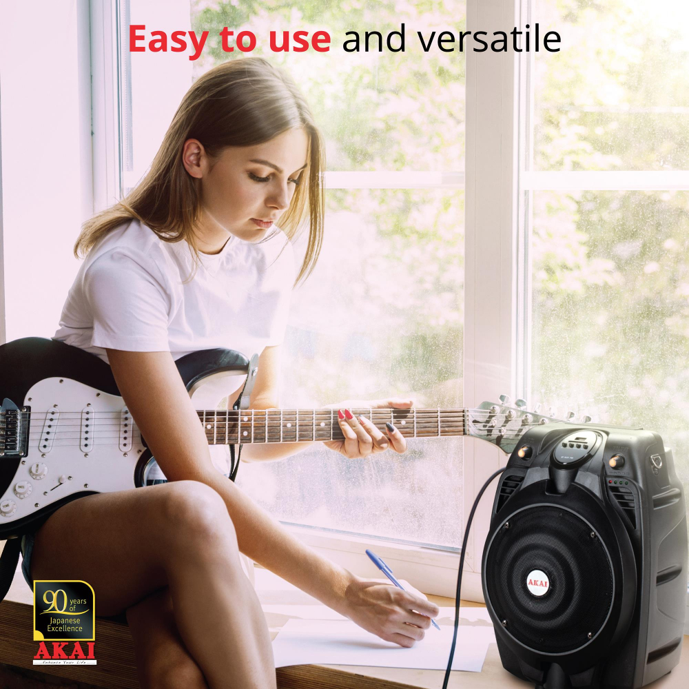 Boxă Karaoke Portabilă Akai SS022A-X6 cu Microfon și Baterie [5]