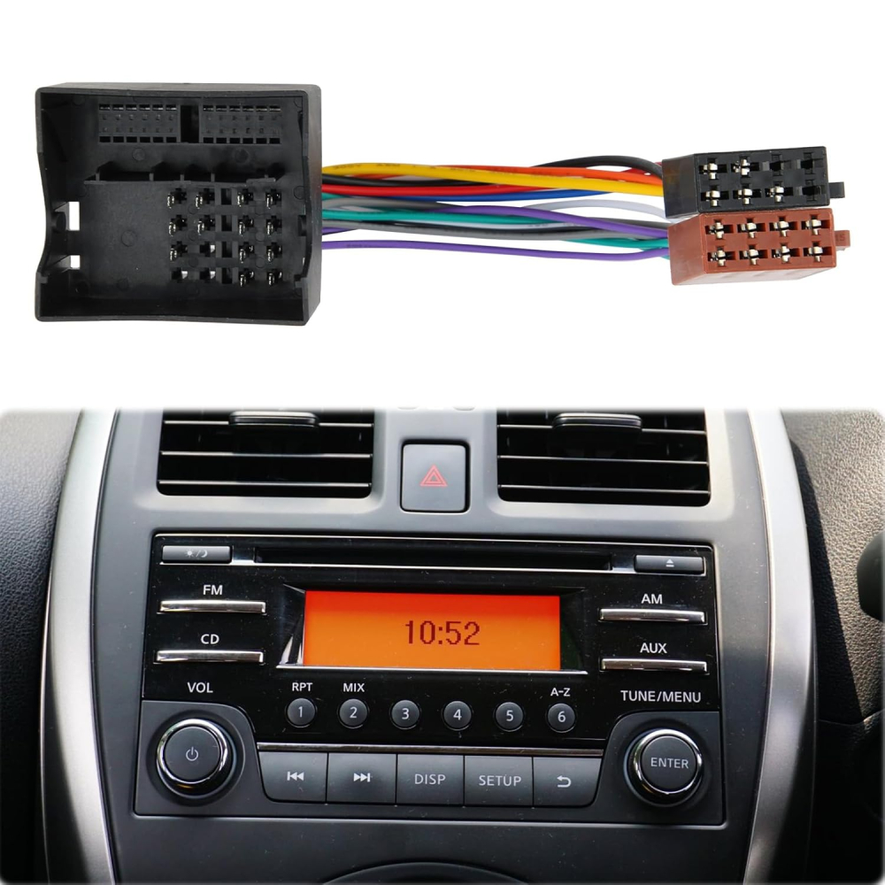 Cablu Adaptor ISO pentru Navigație/Radio Auto, Conector Universal 16 Pini, Compatibil cu VW Golf/Passat, Ford Fiesta/Focus, BMW, Jetta [6]