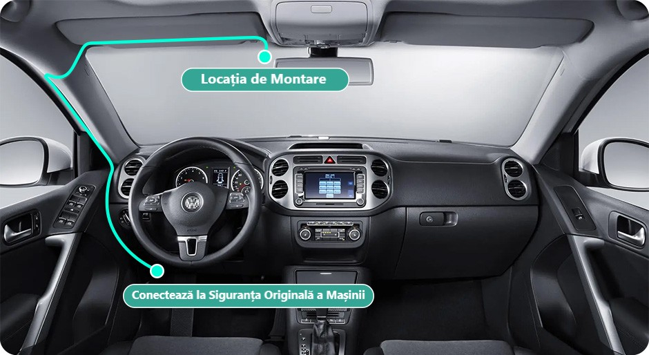 Cameră Auto DVR 2K Ultra HD – WiFi 5GHz, Viziune Nocturnă, G-Senzor, Control Vocal, unghi 170° [13]