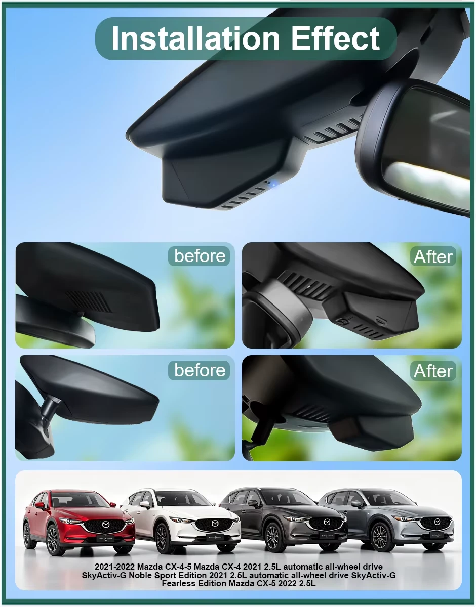 Cameră frontală Mazda CX-4 / CX-5, negru pe fundal alb [3]