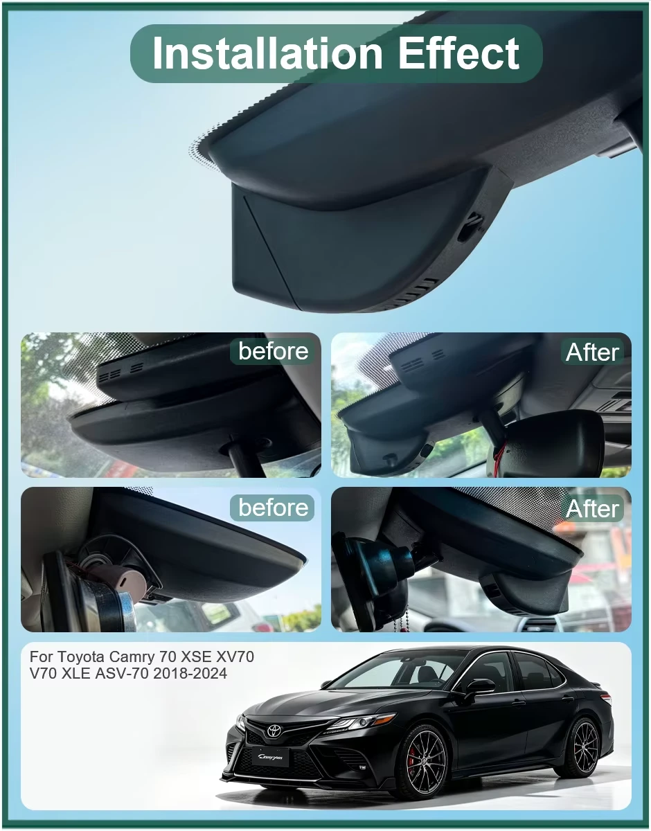 Cameră frontală Toyota Camry, carcasă 6298, negru pe fundal alb [3]