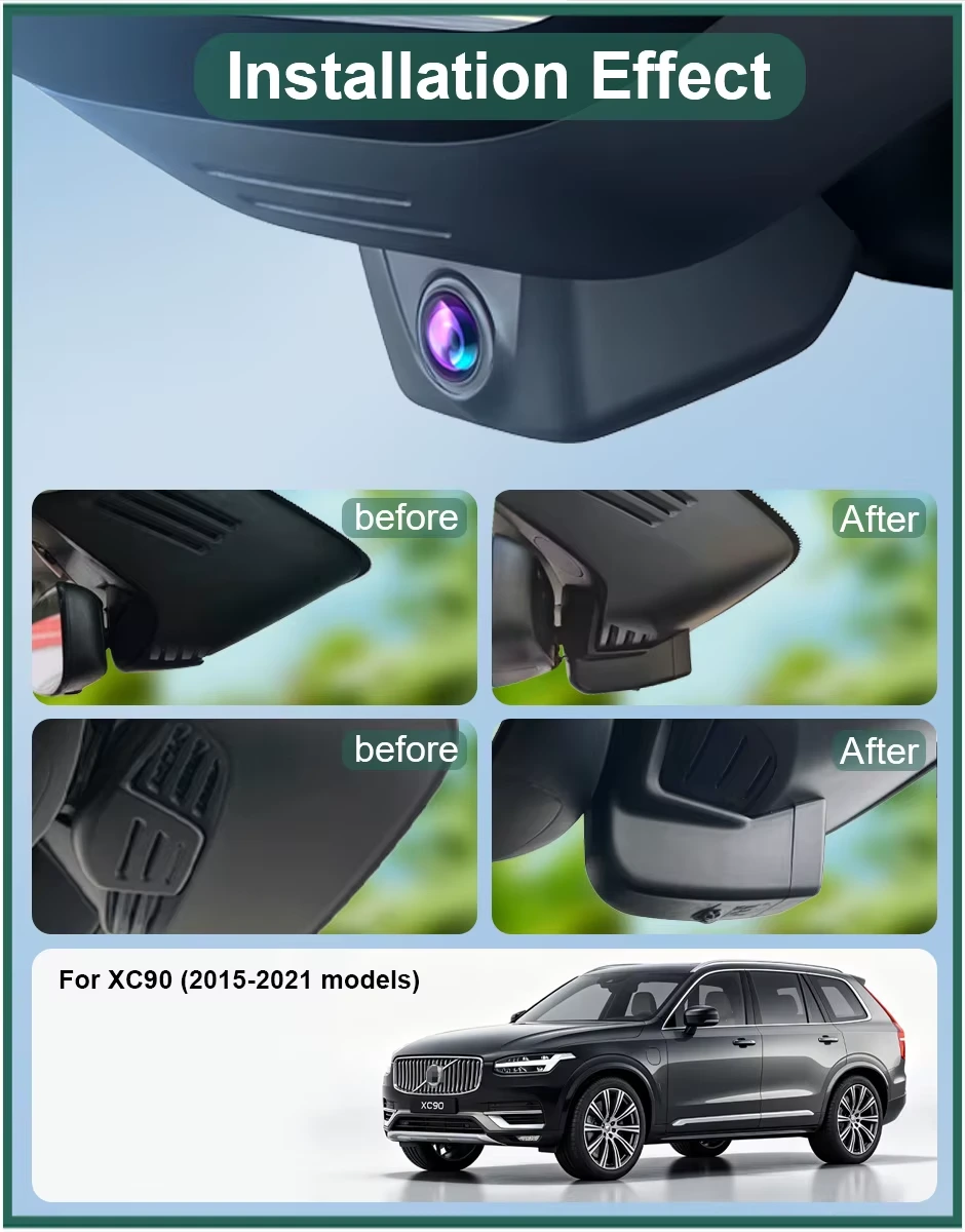 Cameră frontală Volvo XC90, carcasă 6083, negru pe fundal alb [3]