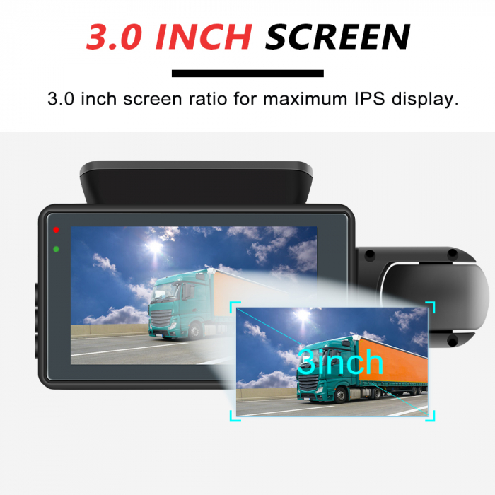 Camera Auto DVR, filmare interior exterior, Full HD 1080P, monitorizare parcare, ecran 3 inch [14]