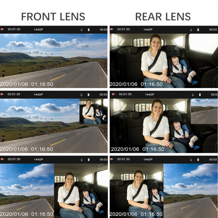 Camera Auto DVR, filmare interior exterior, Full HD 1080P, monitorizare parcare, ecran 3 inch [11]