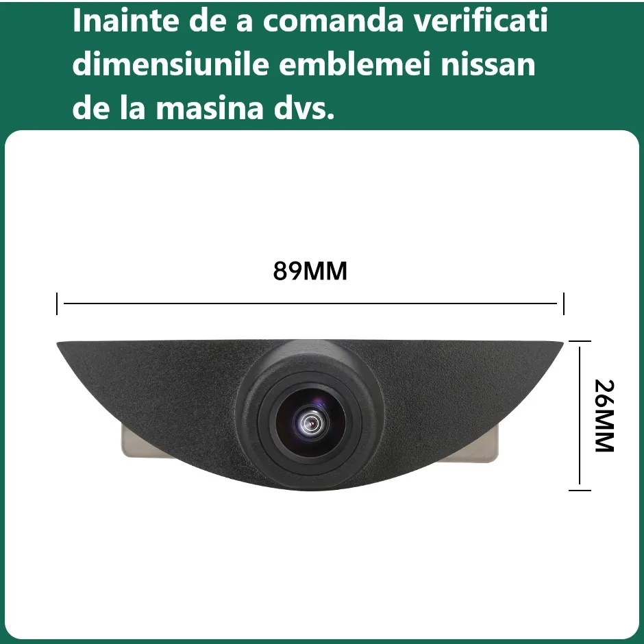 Cameră Frontală AHD 1080P pentru Nissan – Montaj în Siglă, Unghi 170°, CCD, Compatibilă cu X-Trail, Qashqai, Tiida, Teana, Sylphy, Sentra, Pathfinder [2]
