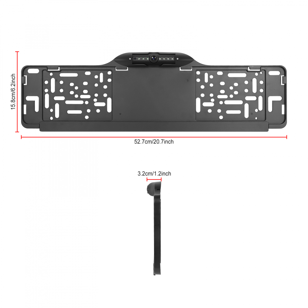 Camera Auto pentru Marsarier cu suport de numar, 170 grade, Night Vision IP67 Waterproof 720P/1080P/CVBS OEM [3]