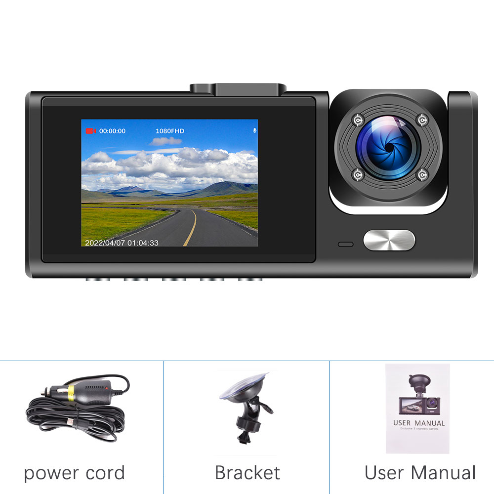Camera de Bord DVR, 1080 FHD, camera dubla, interior exterior, unghi 150° grade Viziune nocturna [11]