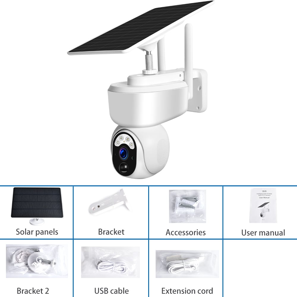 Camera de supraveghere cu cartela SIM 4G, cu acumulatori si panou solar,Rotativa, Microfon, Difuzor, Control telefon, Full HD [2]