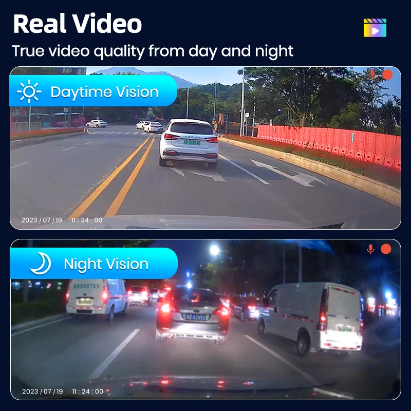 Cameră DVR auto, Înregistrare față-spate, Cameră marșarier, AHD 720P, AHD 1080P, Unghi 120 grade, DVR 2 în 1, Siguranță auto, Cameră trafic, DVR auto HD. [4]
