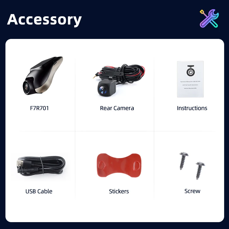 Cameră DVR auto, Înregistrare față-spate, Cameră marșarier, AHD 720P, AHD 1080P, Unghi 120 grade, DVR 2 în 1, Siguranță auto, Cameră trafic, DVR auto HD. [5]