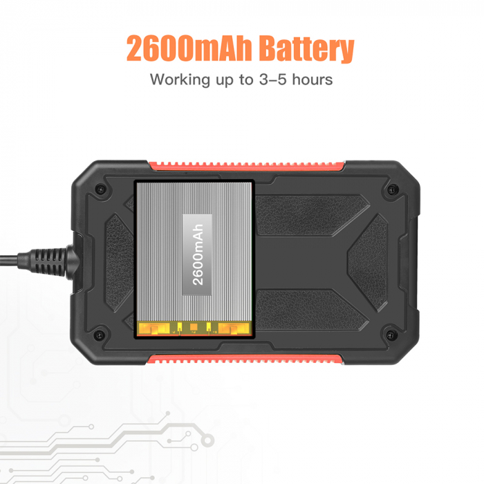 Camera Endoscop industrial, 4.3'', 1080P, 5M, LED, 2600mAh, Impermeabil, Negru/Portocaliu [5]