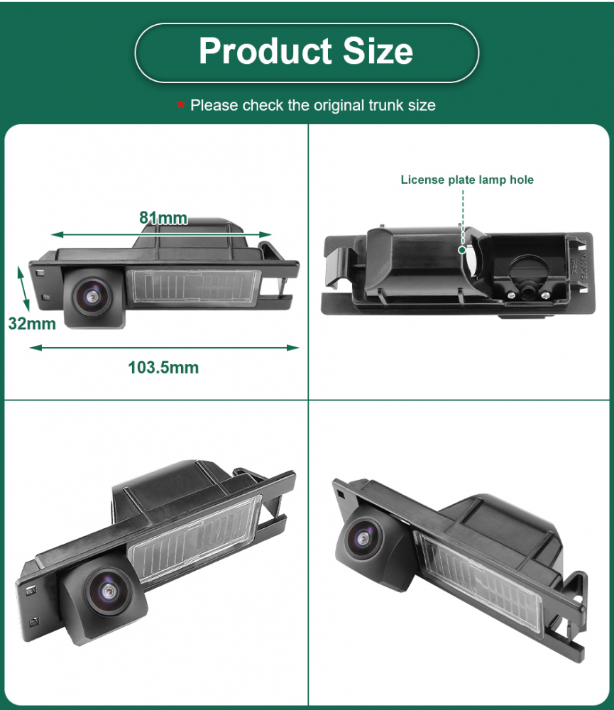 Cameră Marșarier AHD 720P cu Night Vision StarLight, Unghi 170° – Compatibilă Opel Vectra, Zafira, Astra, Insignia, Corsa [6]