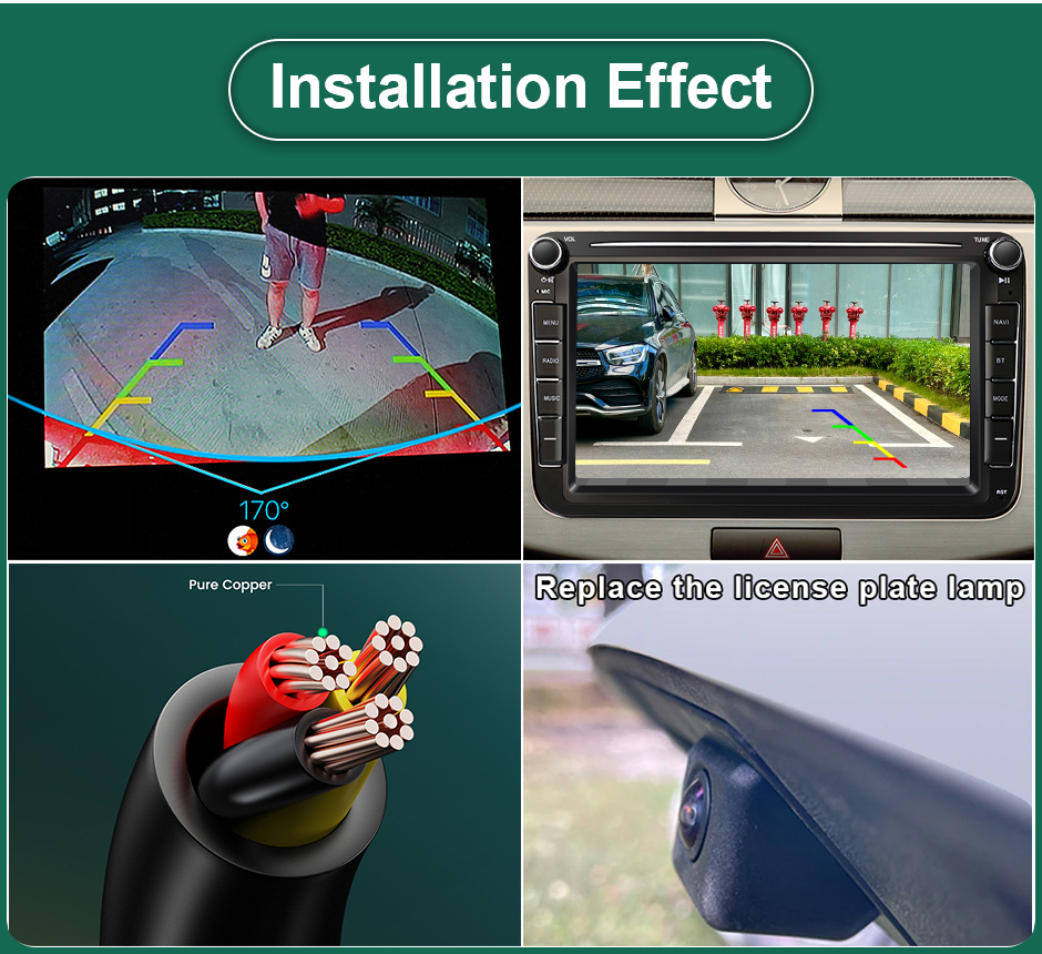 Cameră marșarier AHD 1080p cu unghi de 170° compatibilă cu Volkswagen Bora, VW Magotan și Skoda Superb [6]