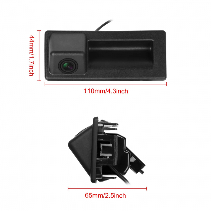 Camera Marsarier AHD dedicata Volkswagen, Audi A4, Skoda,montaj pe manerul de portbagaj [4]