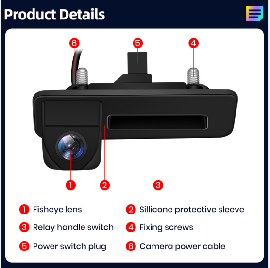 Camera Marsarier dedicata Skoda Octavia 2, Rapid, Fabia, Superb, Yetu, Roomster AHD, Unghi 120 grade cu Nught Vision 720P AHD [5]
