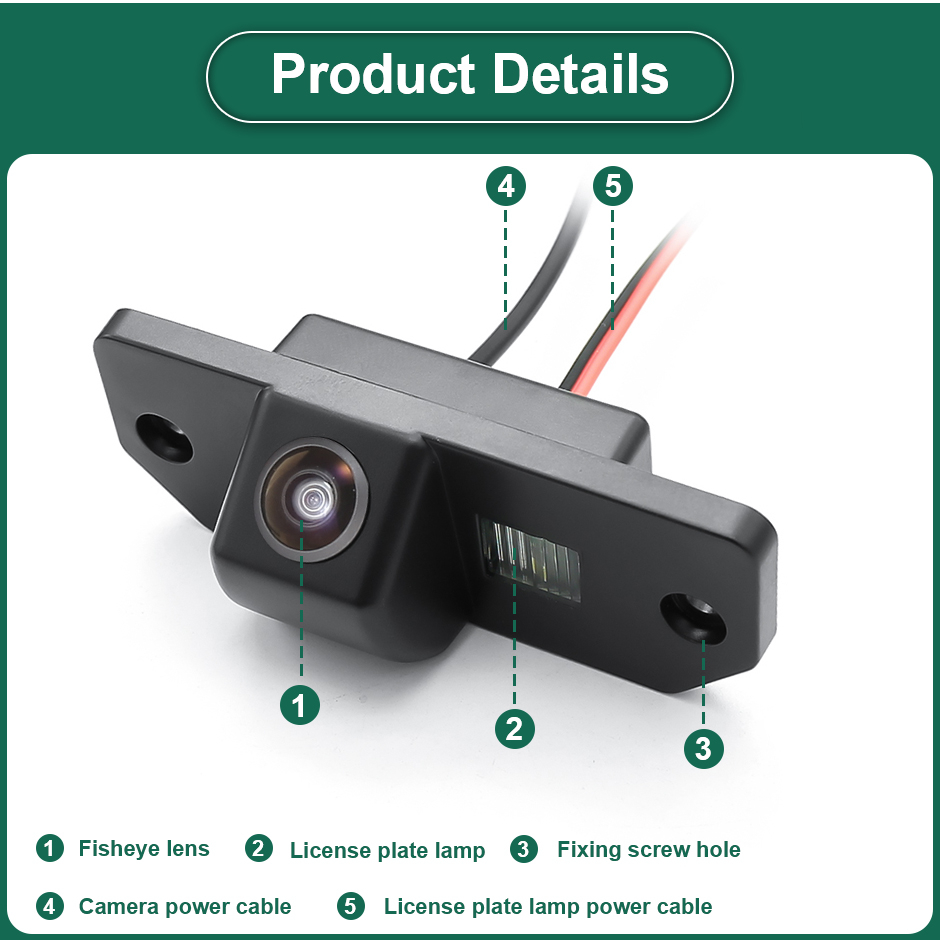 Cameră Marșarier AHD 720P unghi 170°, pentru Ford Focus 2 Sedan 2005-2011, C-Max, Mondeo [9]